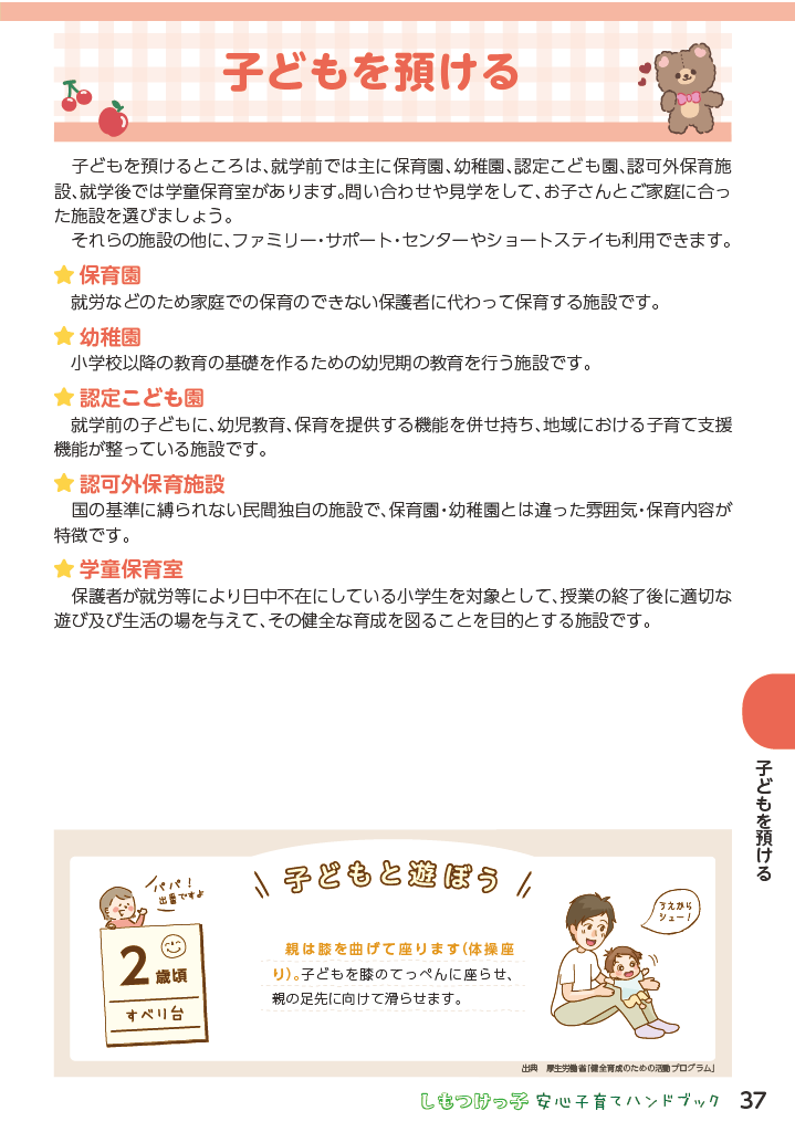 しもつけっ子  安心子育てハンドブック ページ38