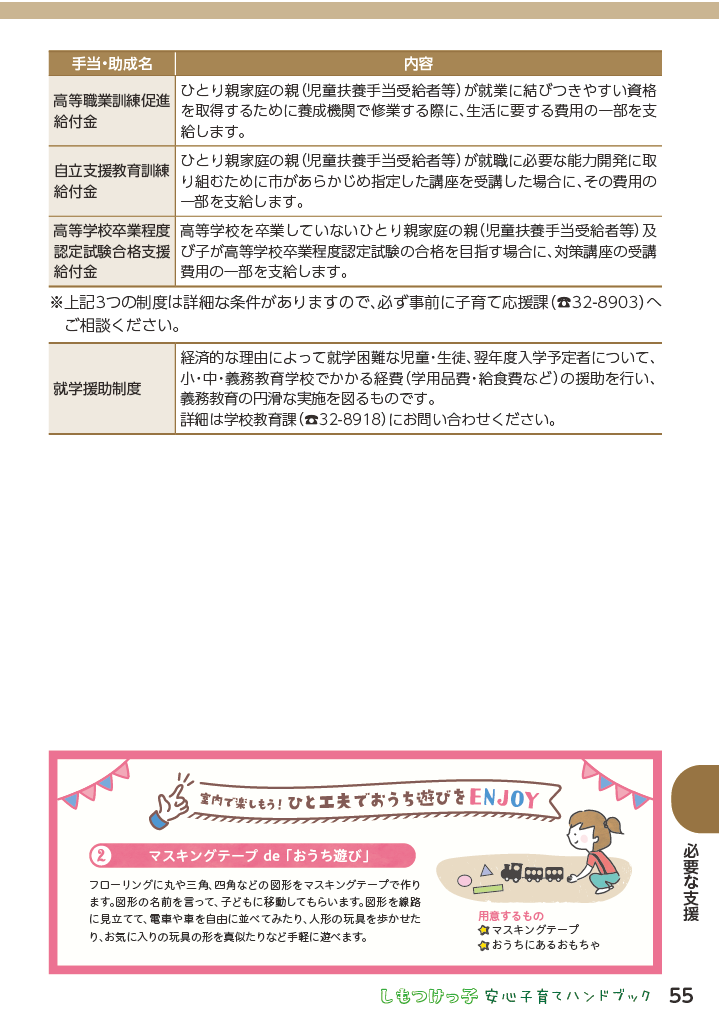 しもつけっ子  安心子育てハンドブック ページ56