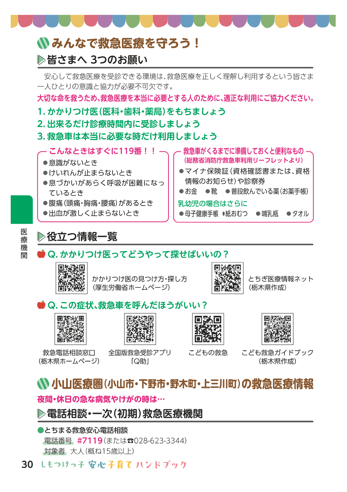 しもつけっ子  安心子育てハンドブック ページ31