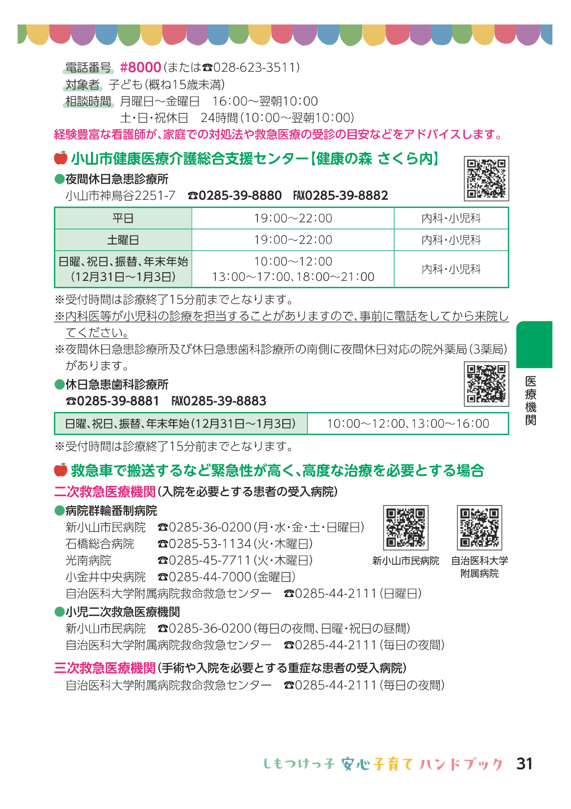 しもつけっ子  安心子育てハンドブック ページ32