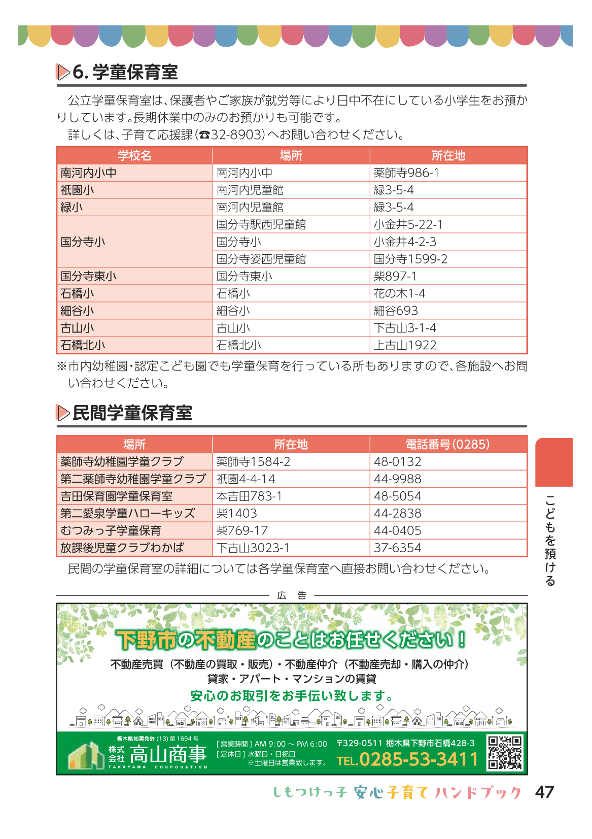 しもつけっ子  安心子育てハンドブック ページ48
