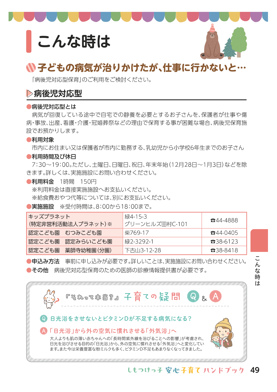 しもつけっ子  安心子育てハンドブック ページ50